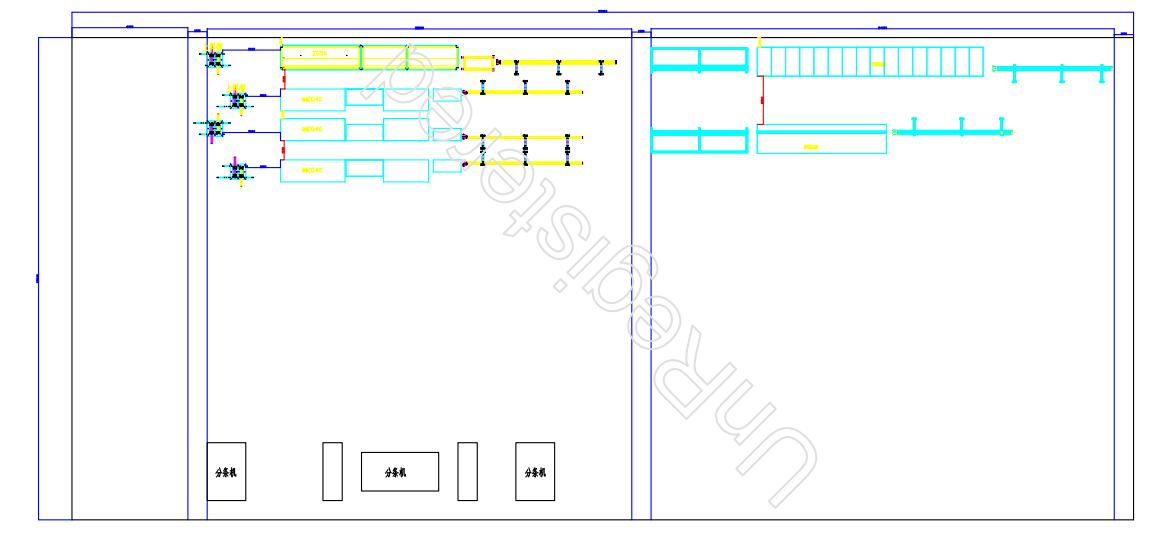 4條不銹鋼裝飾管生產線的整體布局圖