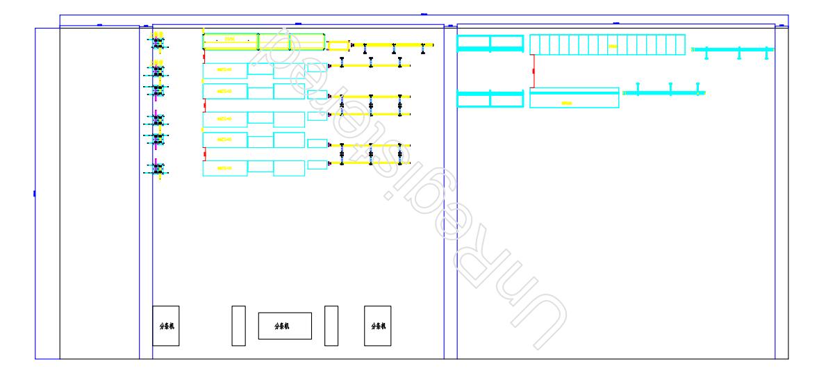 6條不銹鋼裝飾管生產線的整體布局圖