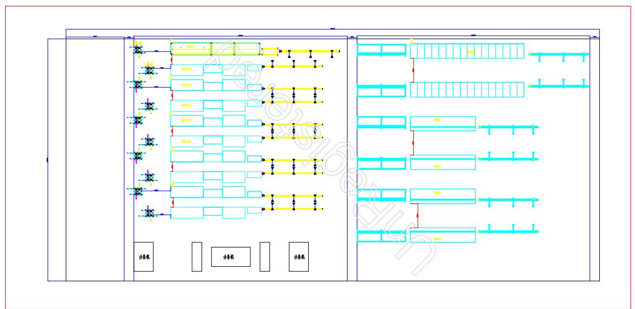 10條不銹鋼裝飾管生產線的整體布局圖